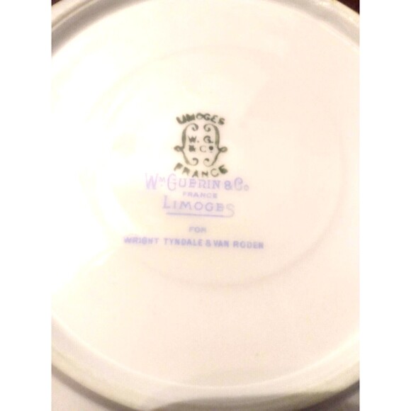 Wright Tyndale Van Roden 2 WM Guerin Co Limoges France Saucers Saucer Plate - Picture 8 of 8